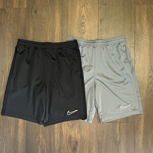 Nike Boy's Athletic Dri-fit Shorts in Black and Gray. Size Large